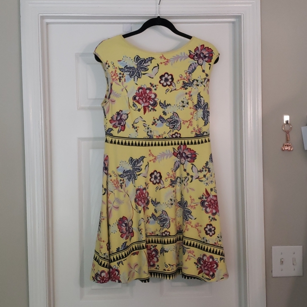Yellow Floral print dress
